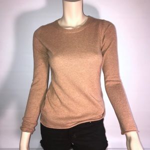 **NWT** Tan Cashmere Crew Neck Sweater